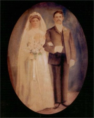 my great grandparents on their wedding day 1903